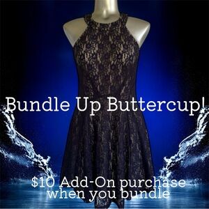 $10 Add-On ✅Dark Navy Lace Dress